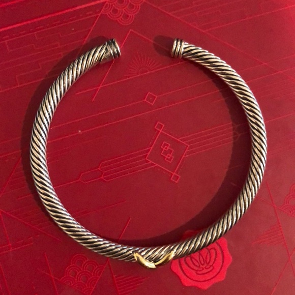 NWT David Yurman X Bracelet with 14K Gold - Small - Picture 2 of 6